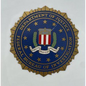 12" Vintage Lenox Decor Porcelain Charger DOJ FBI Justice Bureau Investigation